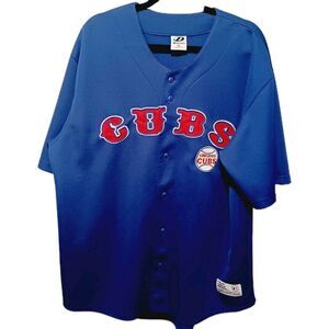 CHICAGO CUBS Jersey Shirt XL Dynasty MLB Blue Red Baseball Patch